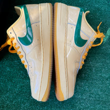 Load image into Gallery viewer, Nike Patent Leather Topaz Air Force 1s Size 10
