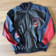 Load image into Gallery viewer, Vintage Cleveland Indians Leather Jacket Size L
