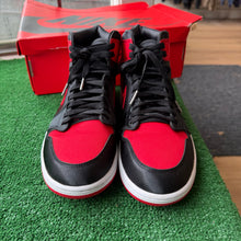 Load image into Gallery viewer, Jordan Satin Bred 1s Size 11W/9.5M
