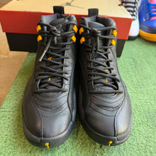 Load image into Gallery viewer, Jordan Black Taxi 12s Size 12
