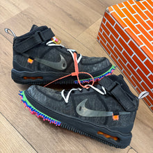 Load image into Gallery viewer, Nike Off White Black Mid Air Force 1s Size 10

