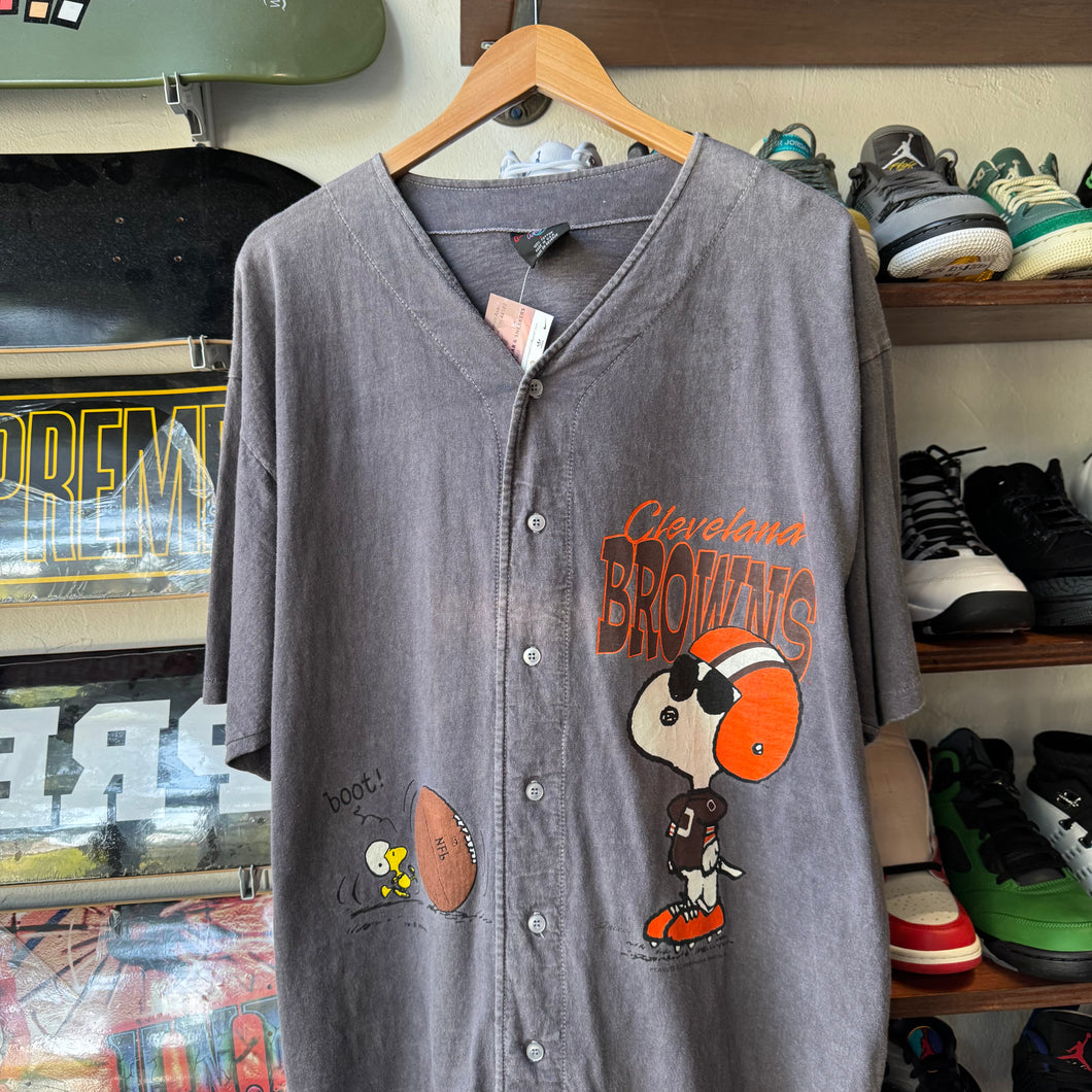 Vintage Cleveland Browns Snoopy Baseball Jersey Size L