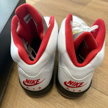 Load image into Gallery viewer, Jordan White Fire Red 5s Size 12
