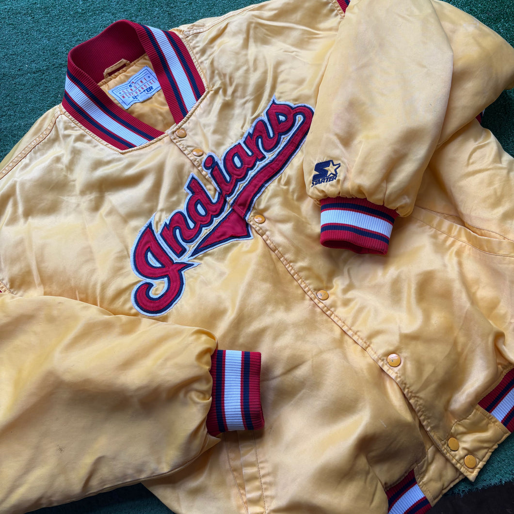 Vintage Cleveland Indians Starter  Satin Jacket Size XXL