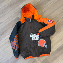 Load image into Gallery viewer, Vintage Cleveland Browns Logo Athletic Jacket Size XL
