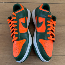 Load image into Gallery viewer, Nike University of Miami Low Dunks Size 9.5

