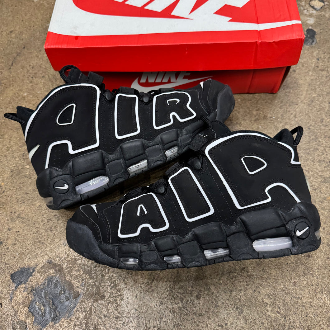 Nike Black White Uptempos Size 9.5