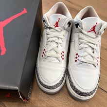 Load image into Gallery viewer, Jordan White Cement 3s Size 4Y
