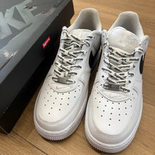 Load image into Gallery viewer, Nike Supreme Black White Air Force 1s Size 7
