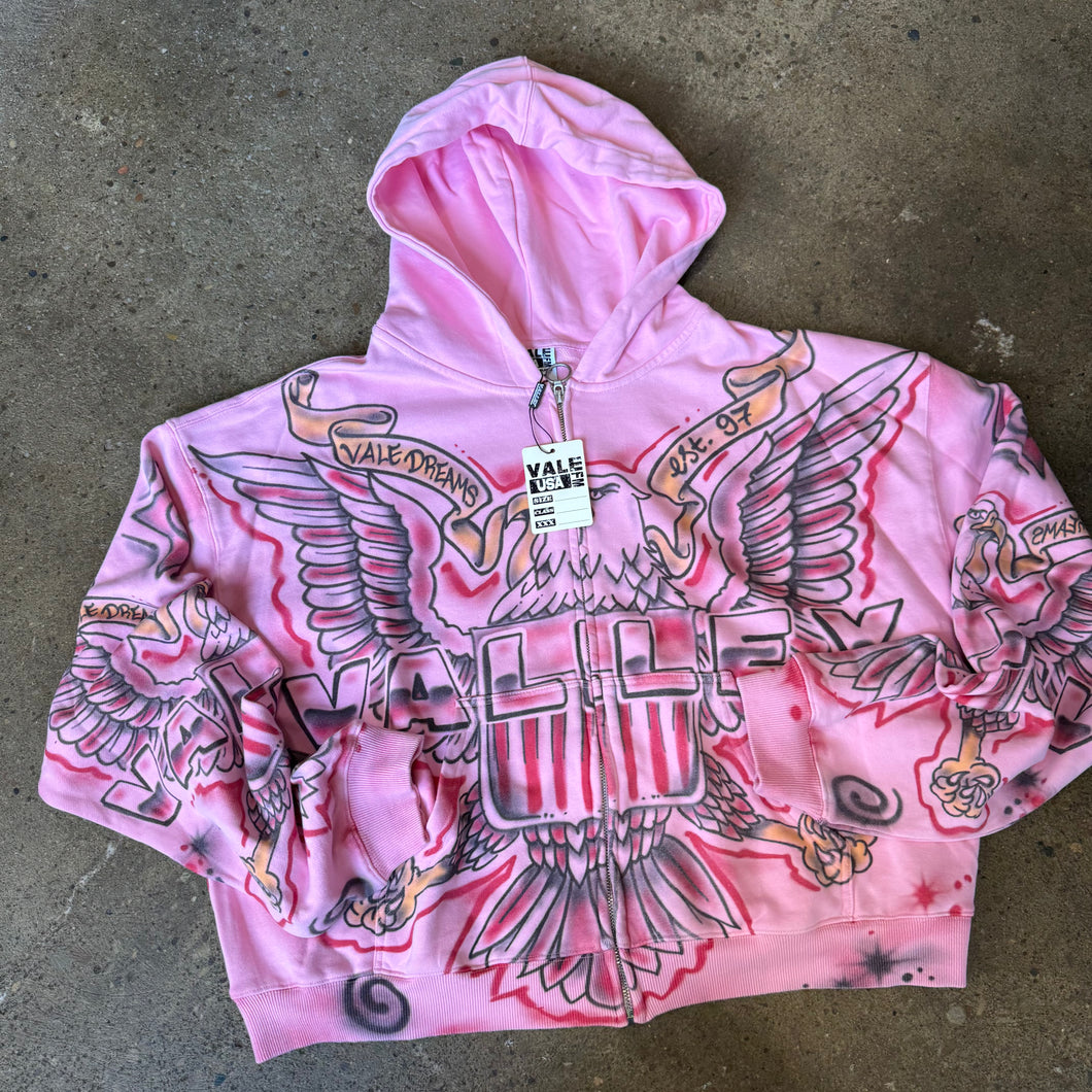 Vale Flag Zip Up Hoodie Size L