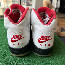 Load image into Gallery viewer, Jordan Silver Tongue Fire Red 5s Size 9.5

