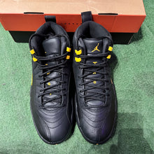 Load image into Gallery viewer, Jordan Black Taxi 12s Size 8
