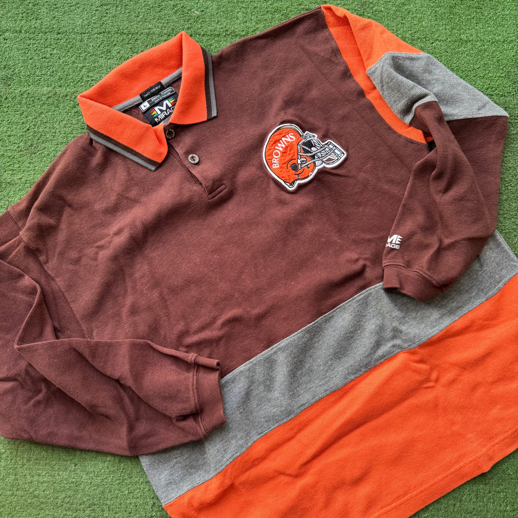 Vintage Cleveland Browns Rugby Polo Size L