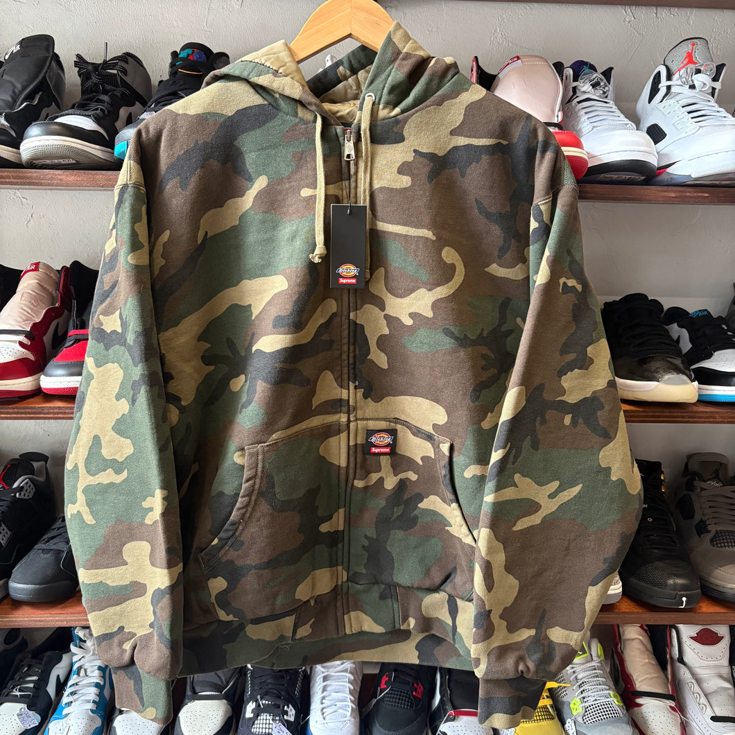 Supreme Dickies Quilted Zip Up Hoodie Size M