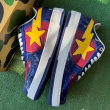 Load image into Gallery viewer, Bape Maroon Navy Bape STAs Size 10
