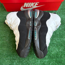 Load image into Gallery viewer, Nike White Black Teal Air Max Uptempo 95s Size 12
