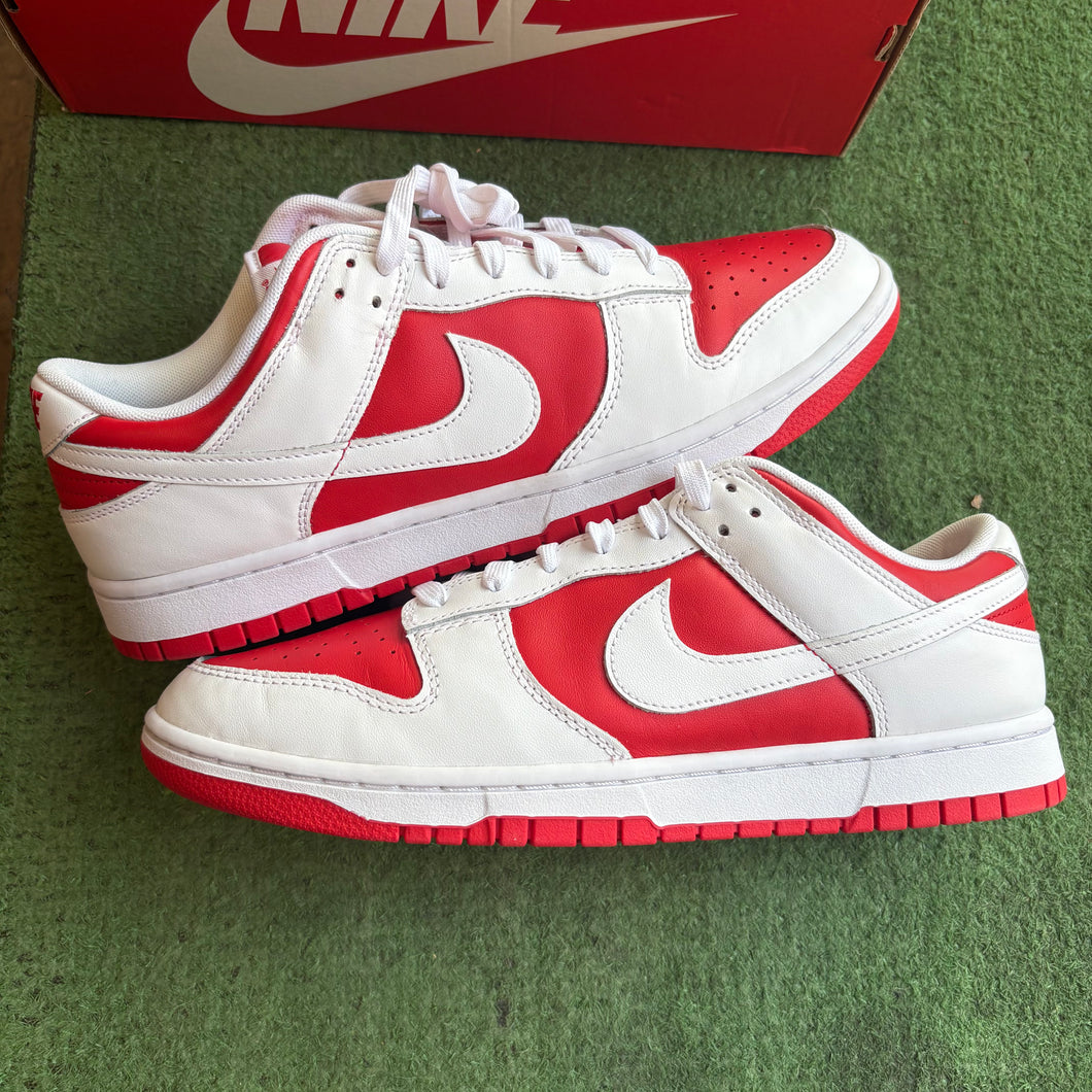 Nike Championship Red Dunk Lows Size 11.5