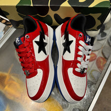 Load image into Gallery viewer, A Bathing Ape Patent Red Bapestas Size 7
