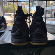 Load image into Gallery viewer, Nike LeBron Black Gum 15s Size 12
