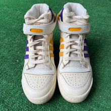Load image into Gallery viewer, Adidas Collegiate Purple Gold Forum 84 Highs Size 7.5
