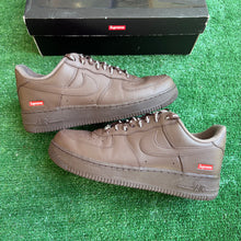 Load image into Gallery viewer, Nike Supreme Brown Air Force 1s Size 9
