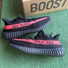 Load image into Gallery viewer, Adidas Yeezy Core Black Red 350 V2s Size 9.5

