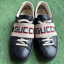 Load image into Gallery viewer, Gucci Stripe Black Aces Size 8
