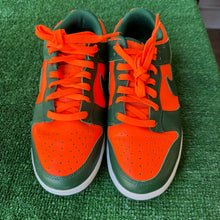 Load image into Gallery viewer, Nike Miami Hurricanes Low Dunks Size 9
