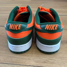 Load image into Gallery viewer, Nike University of Miami Low Dunks Size 9.5

