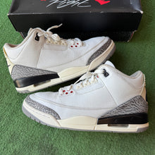 Load image into Gallery viewer, Jordan Reimagined White Cement 3s Size 10.5
