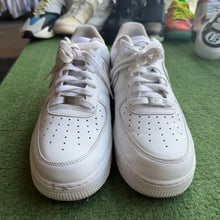 Load image into Gallery viewer, Nike All White Air Force 1s Size 10.5
