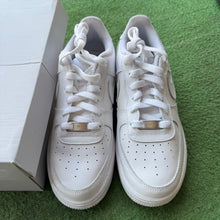Load image into Gallery viewer, Nike All White Air Force 1s Size 7Y
