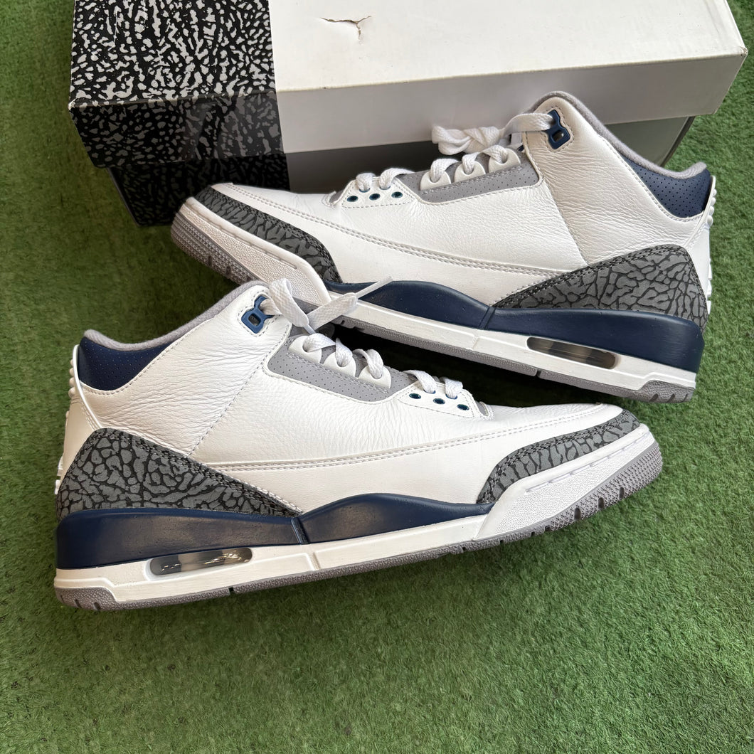 Jordan Midnight Navy 3s Size 9.5