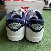 Load image into Gallery viewer, Jordan Metallic Navy Low 1s Size 12
