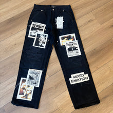Load image into Gallery viewer, Mixed Emotions Black Double Knee Pants
