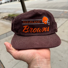 Load image into Gallery viewer, Vintage Cleveland Browns Corduroy Snapback Hat
