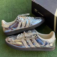 Load image into Gallery viewer, Wales Bonner Silver Sambas Size 10.5
