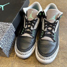 Load image into Gallery viewer, Jordan Green Glow 3s Size 10.5
