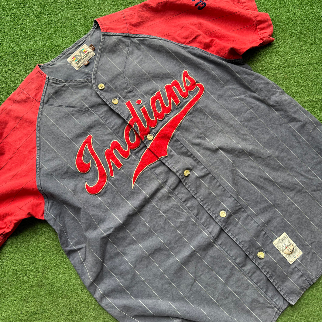 Vintage Cleveland Indians Mirage Jersey Size XL