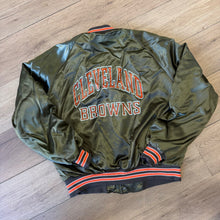 Load image into Gallery viewer, Vintage Cleveland Browns Satin Jacket Size XL
