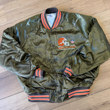 Load image into Gallery viewer, Vintage Cleveland Browns Satin Jacket Size XL
