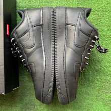 Load image into Gallery viewer, Nike Supreme Black Air Force 1s Size 10.5

