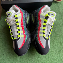 Load image into Gallery viewer, Nike Big Bubble Neon Paisley Bandana Air Max 95s Size 10.5

