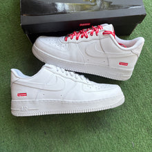 Load image into Gallery viewer, Nike Supreme White Air Force 1s Size 12
