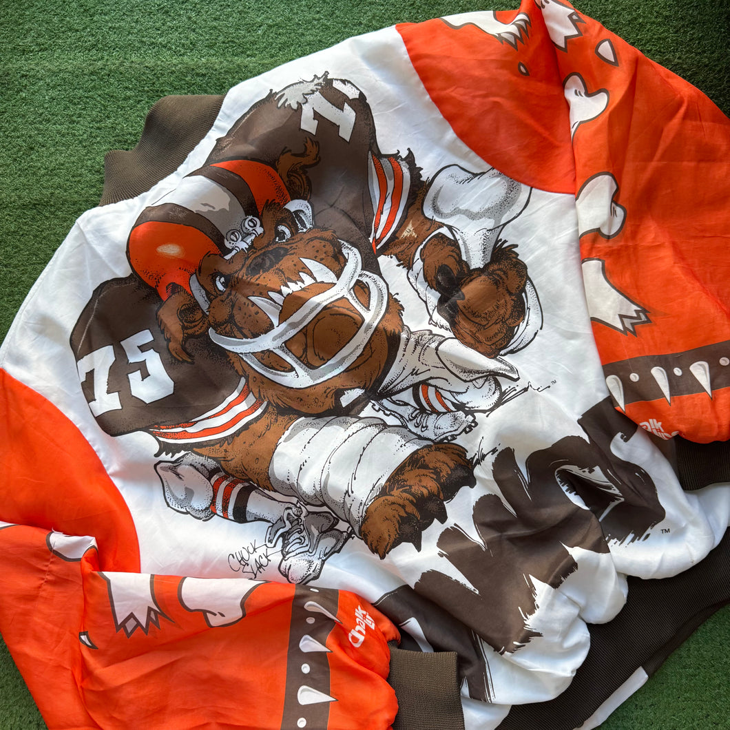 Vintage Cleveland Browns Chalk Line Fanimation Jacket Size L