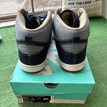 Load image into Gallery viewer, Nike Reese Forbes Denim High Dunks Size 9.5
