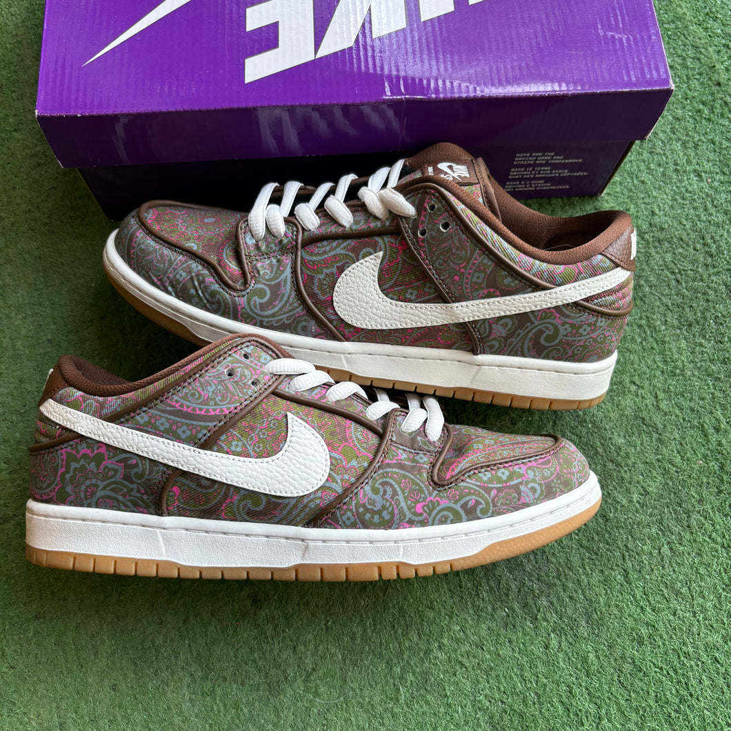Nike Paisley SB Low Dunks Size 10.5