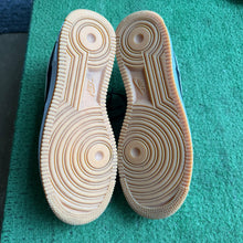 Load image into Gallery viewer, Nike Black White Gum Air Force 1s Size 9.5
