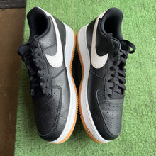 Load image into Gallery viewer, Nike Black White Gum Air Force 1s Size 9.5
