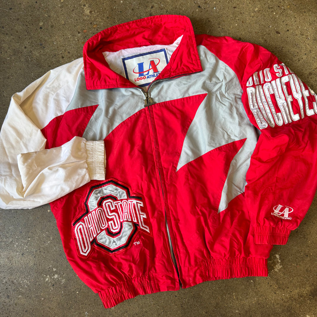 Vintage Ohio State Logo Athletic Shark Tooth Jacket Size L